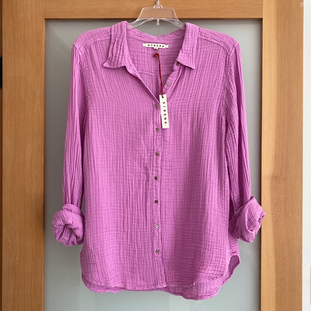 NWT✨ XIRENA Scout Gauze Button-Up , Sz M